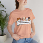 Dog Lover T‑Shirt — "United By Bones" Cute Cartoon Dogs Tee