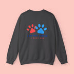 Crewneck Sweatshirt — "I Am Not Single I Have Dog" Paw Print Graphic