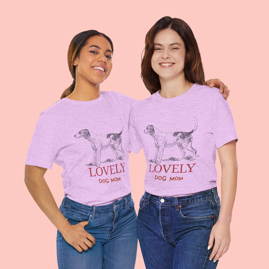 Lovely Dog Mom T-Shirt — Vintage Sketch Dog Graphic Tee
