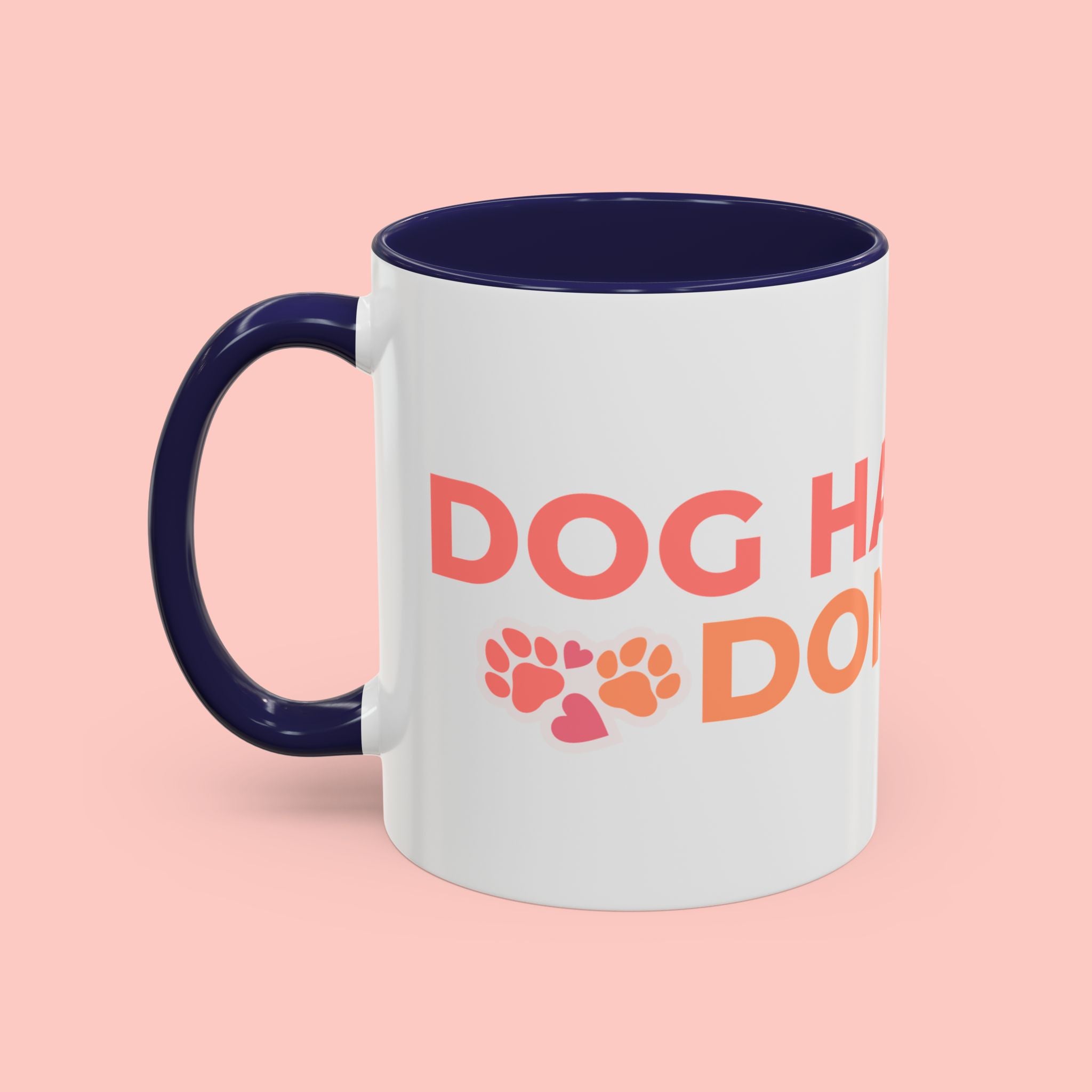 Accent Coffee Mug - "Growing Hair I Don't Care" Floral Script Coffee Mug