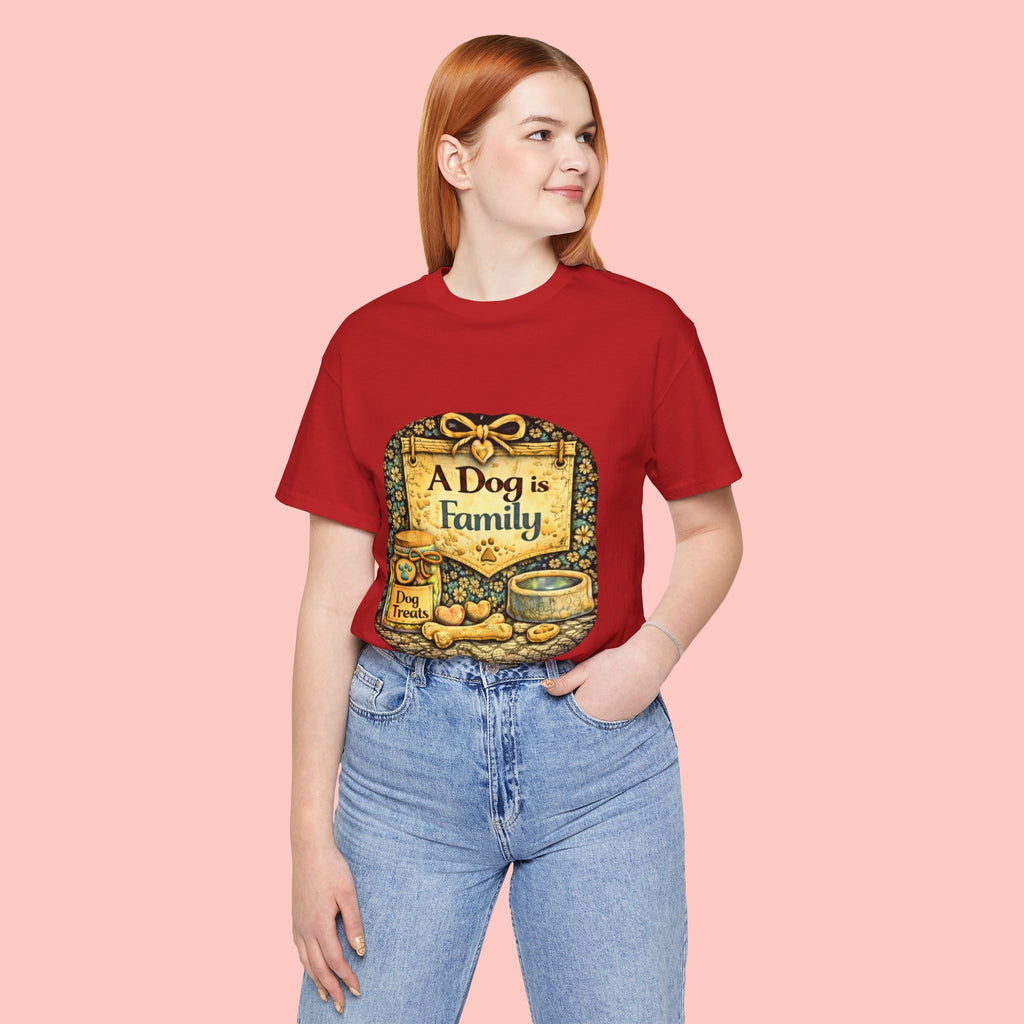 A Dog Is Family T-Shirt - Vintage Pet Lover Tee