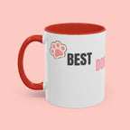 Dog Mom Coffee Mug — Best Dog Mom Ever Accent Ceramic Mug (11oz & 15oz)