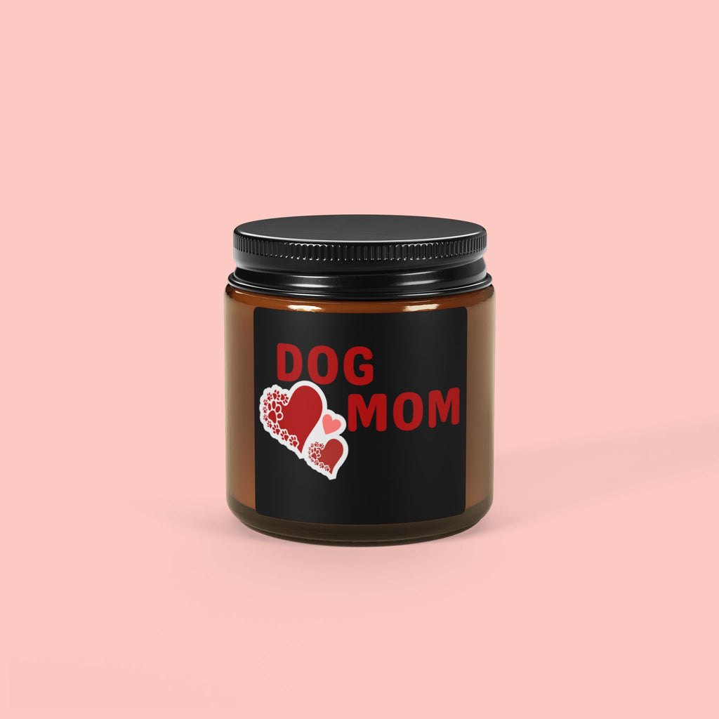 Dog Mom Soy Candle — Amber Jar Scented Candle for Pet Lovers