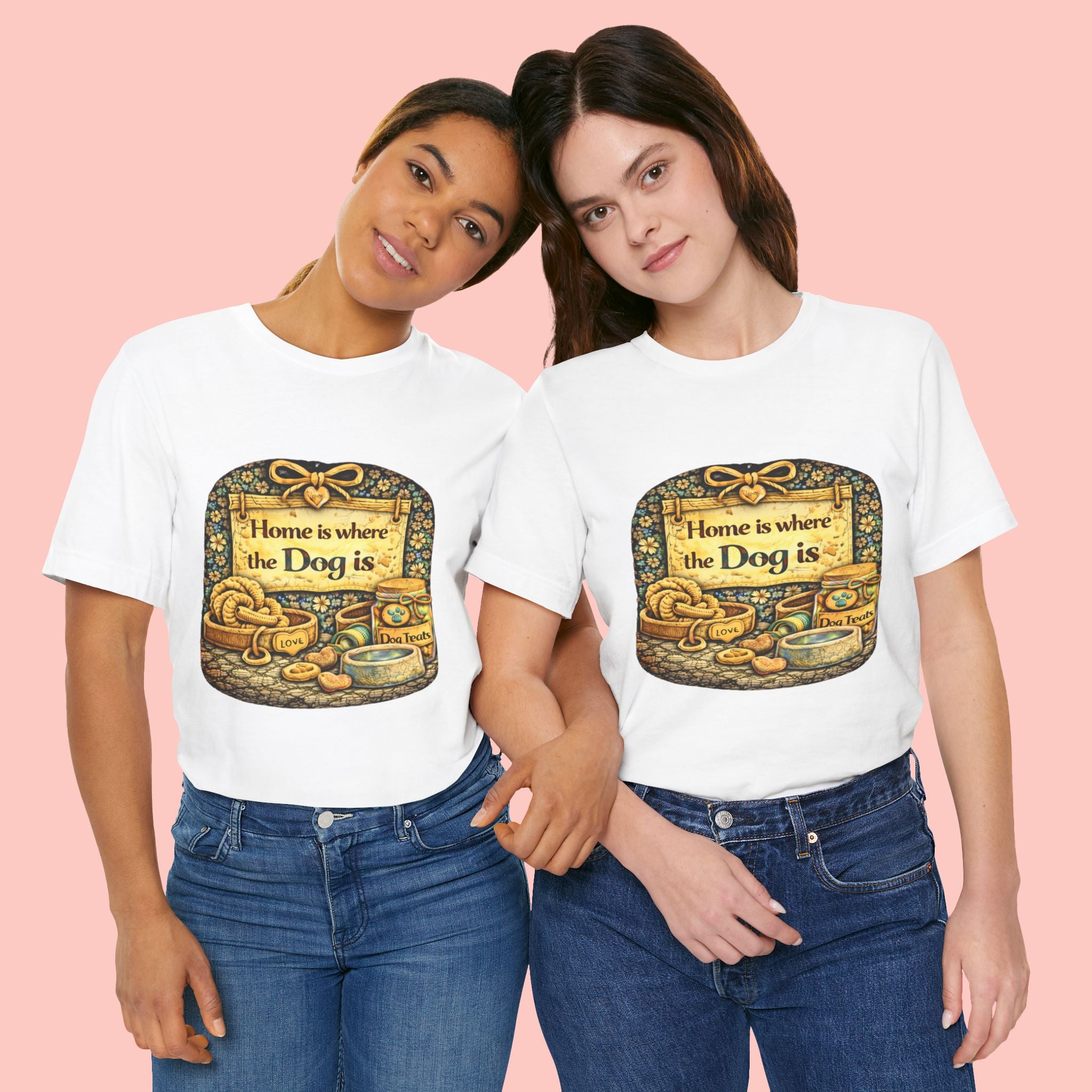 Home Is Where the Dog Is T-Shirt — Cozy Vintage Dog Lover Tee