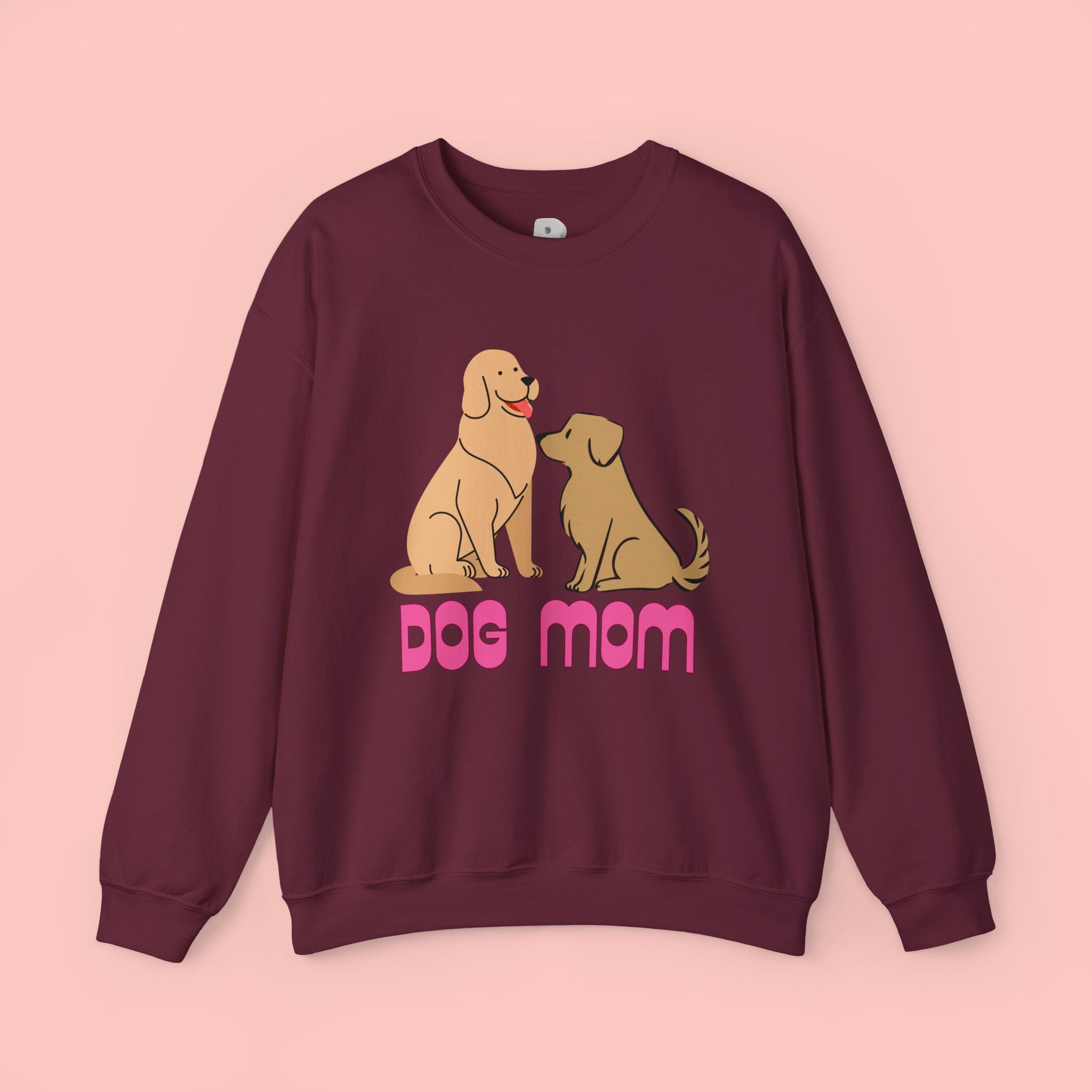 Dog Mom Sweatshirt — Cute Cartoon Dogs "Dog Mom" Crewneck