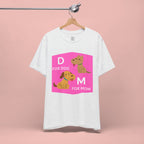 Dog Mom T-Shirt — Cute Pink "D for Dog, M for Mom" Graphic Tee