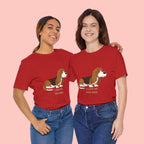 Dog Mom T‑Shirt — Cute Basset Hound I Love My Dog Mom Tee