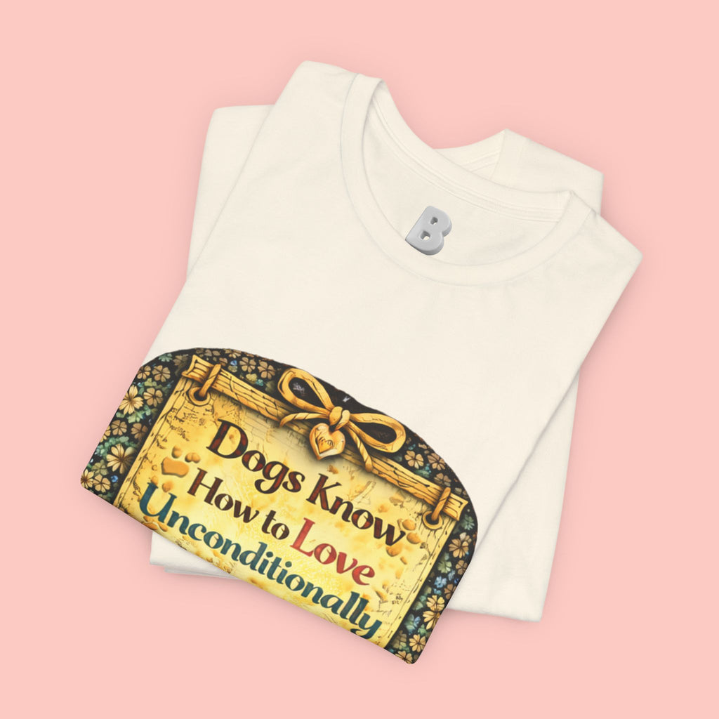 Dog Lovers T‑Shirt – "Dogs Know How to Love Unconditionally" Vintage Design