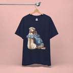 Cuddles Over Everything Tee — Boy Hugging Dog Animal Lover T-Shirt