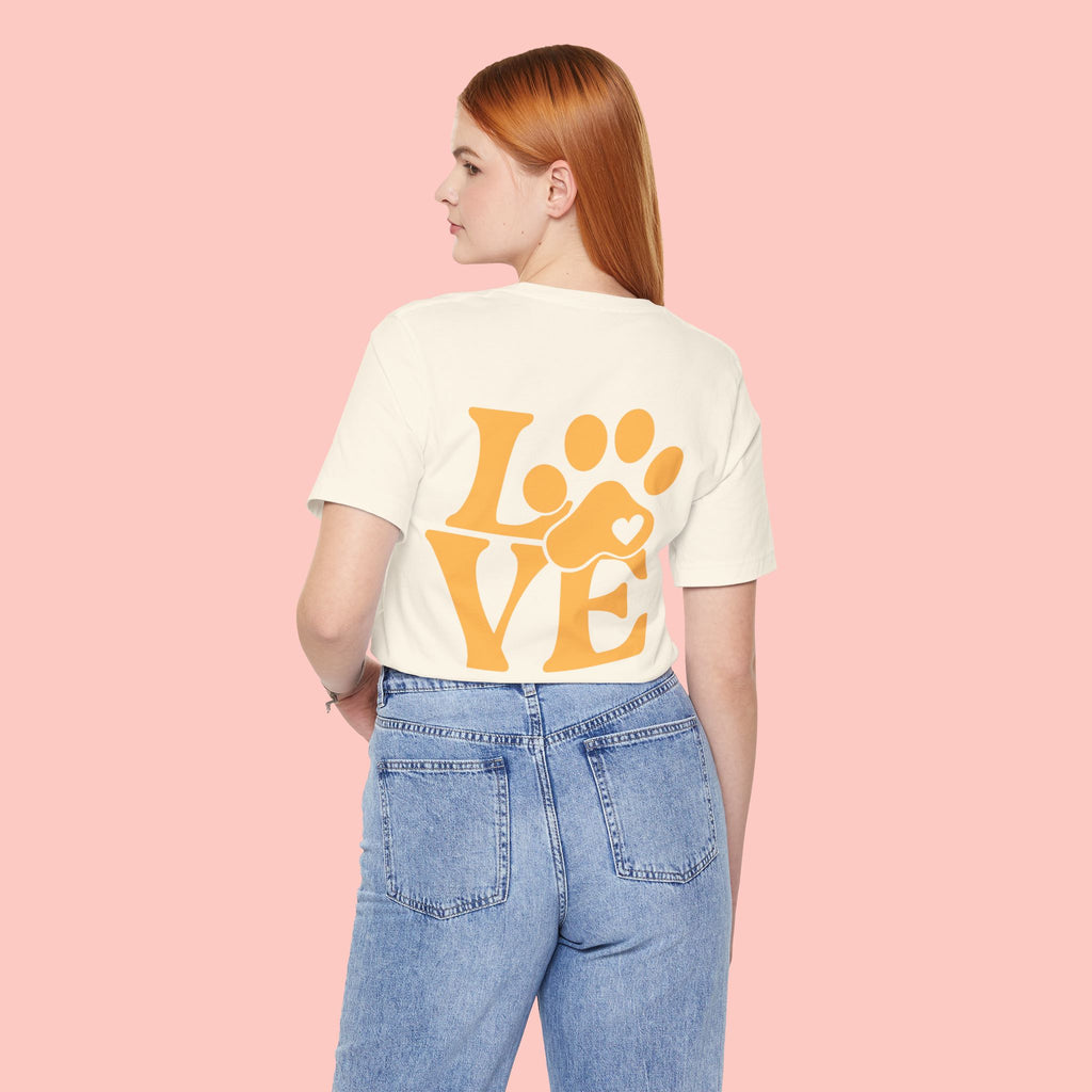 Love Paw Graphic Tee — Pet Lover T‑Shirt (LOVE with Paw Print)