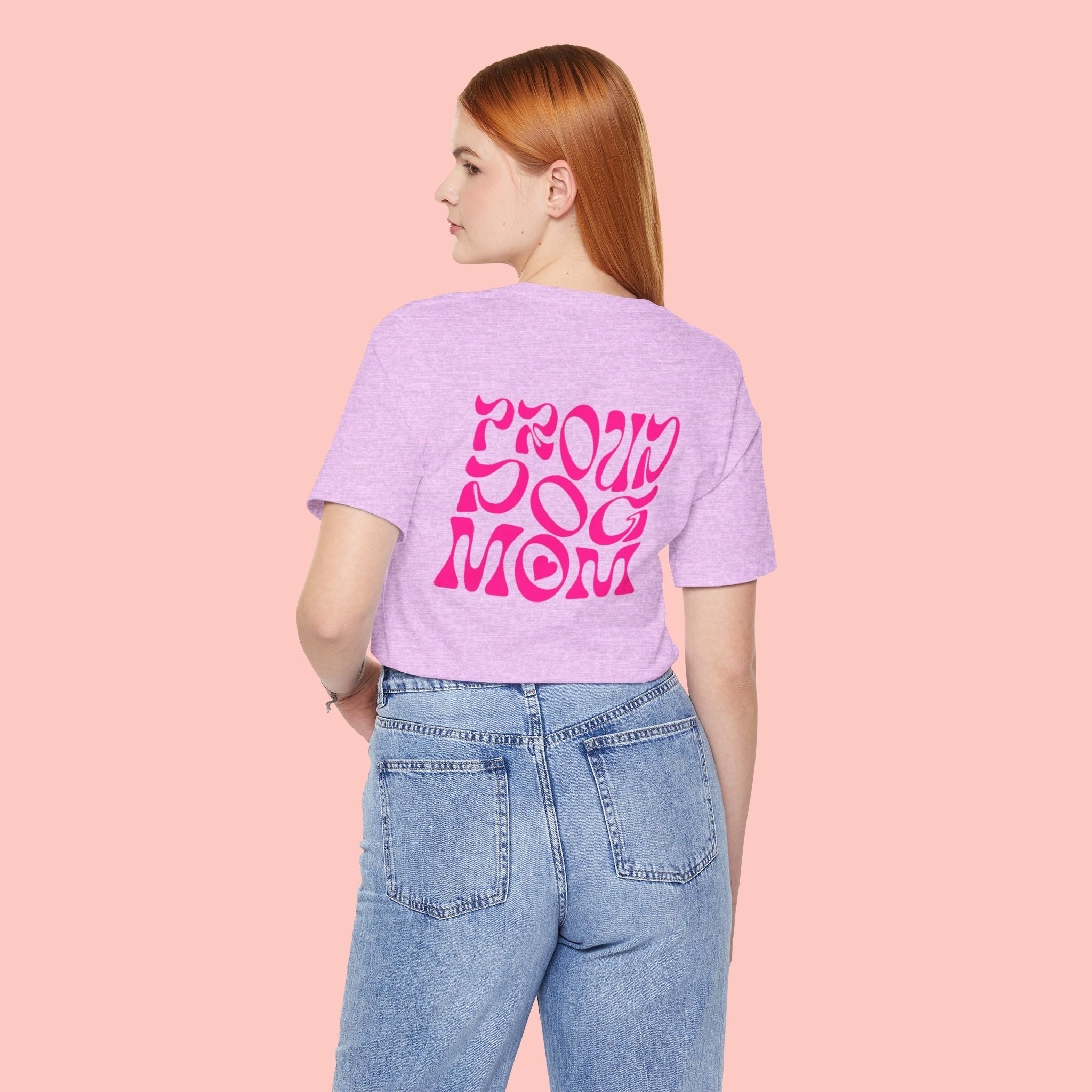Proud Dog Mom T-Shirt — Retro Pink Graphic Tee for Pet Lovers