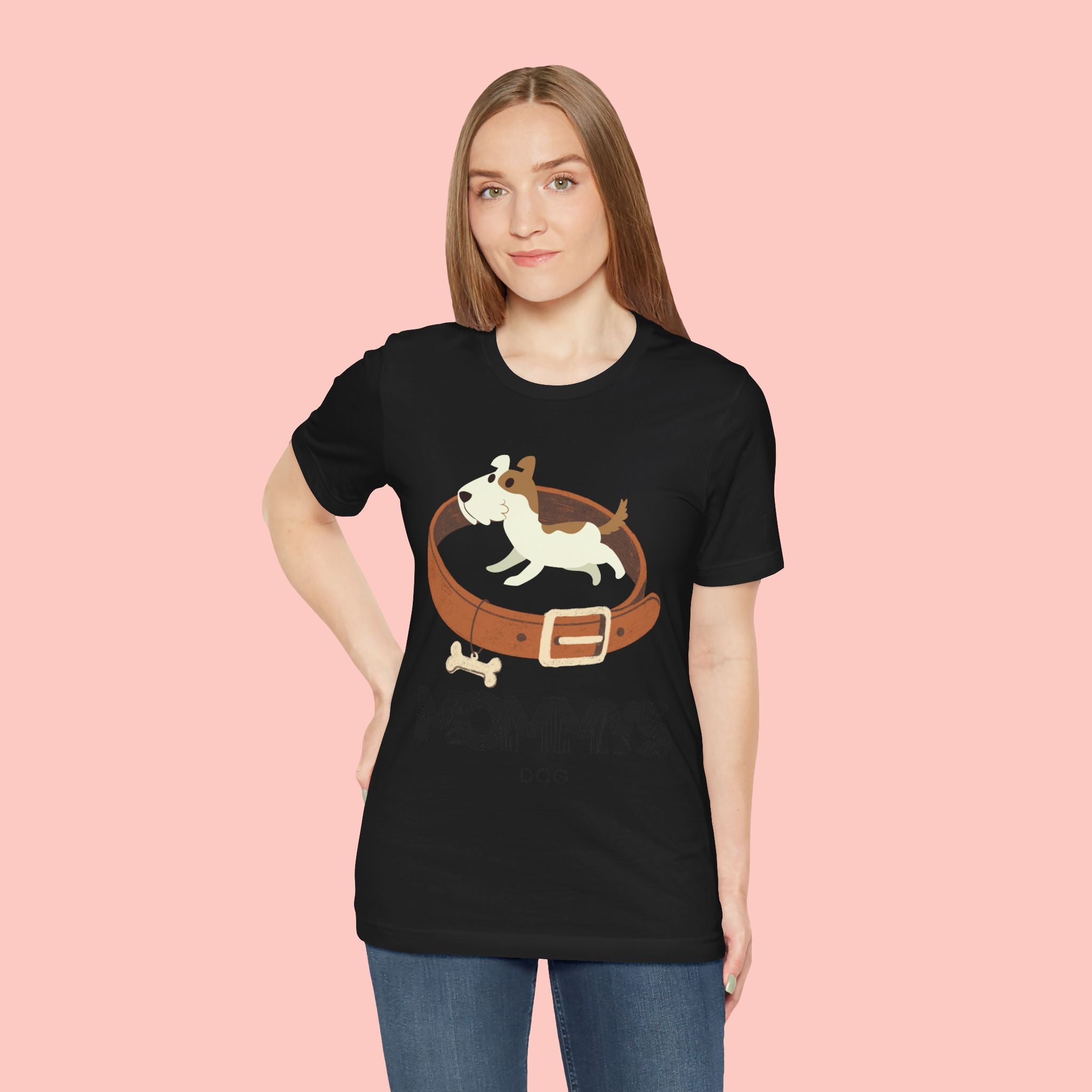 Mommy's Dog T-Shirt – Cute Puppy & Collar Graphic Tee for Dog Moms