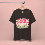 Proud Dog Mom Tee – Floral Retro Heart Design