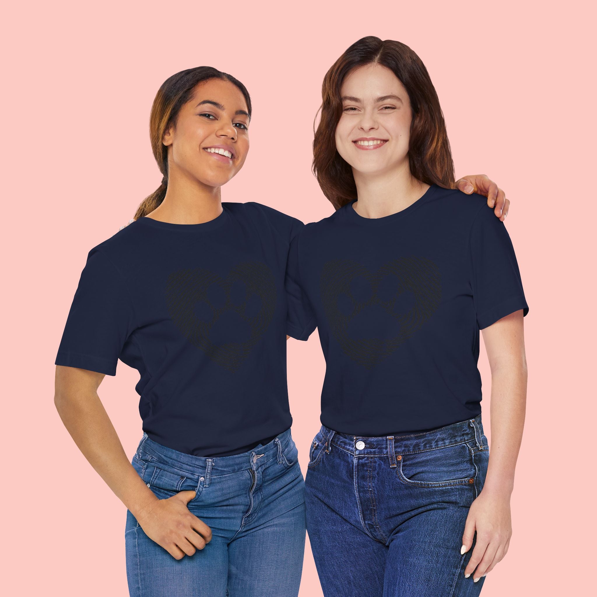 Fingerprint Heart Paw T-Shirt — Dog Paw Love Tee