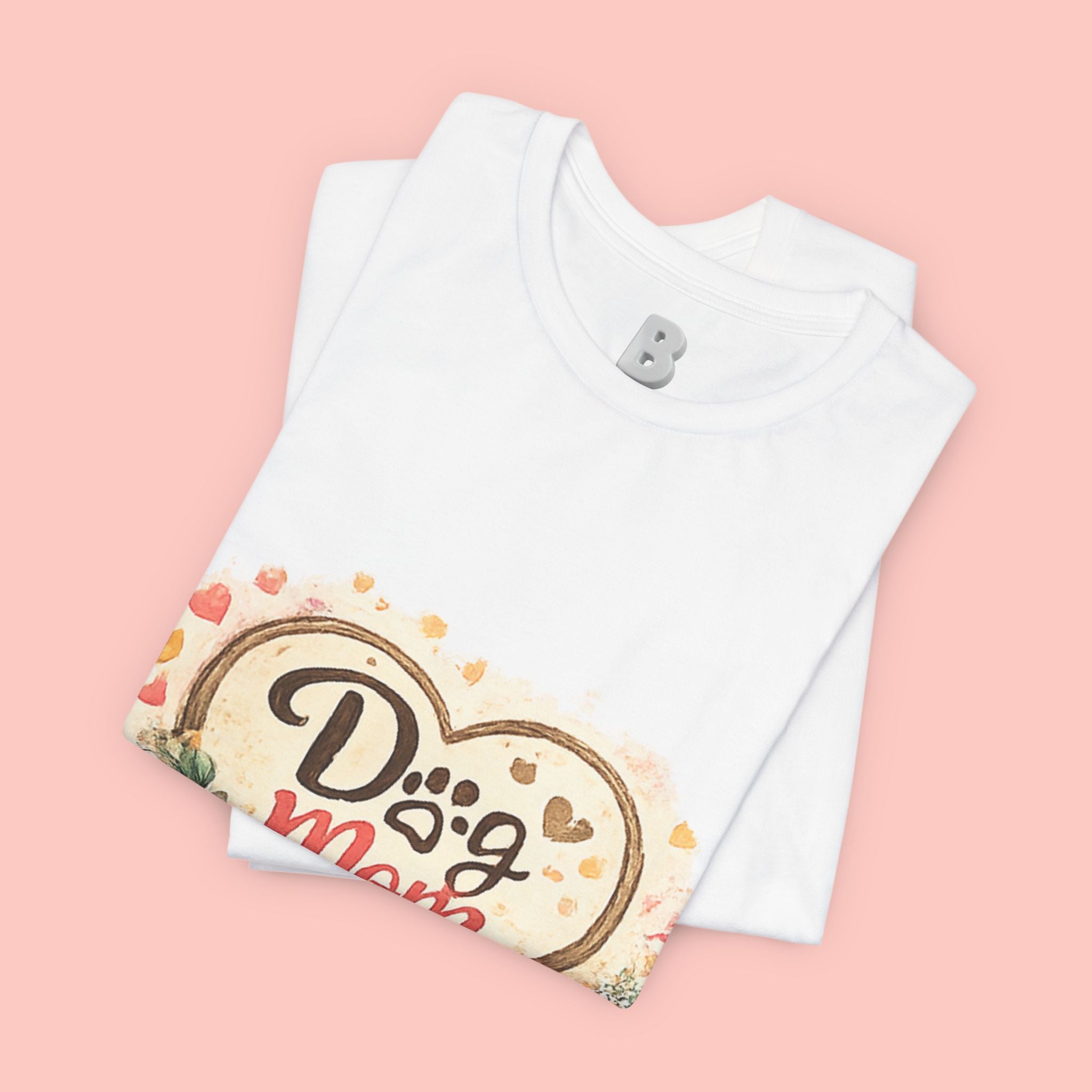 Dog Mom T-Shirt – Floral Paw Heart Graphic Tee