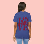 Dog Paw "LOVE" Tee - Pet Lover Graphic T-Shirt