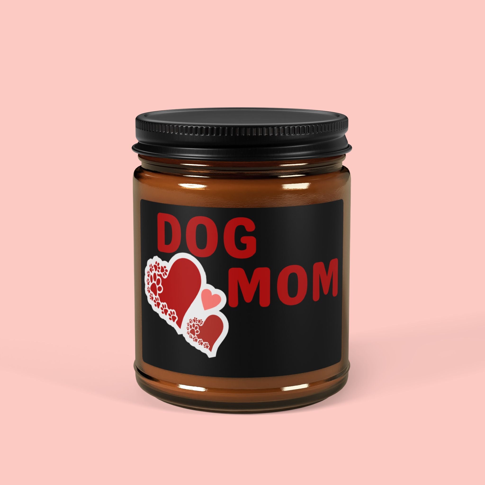 Dog Mom Soy Candle — Amber Jar Scented Candle for Pet Lovers