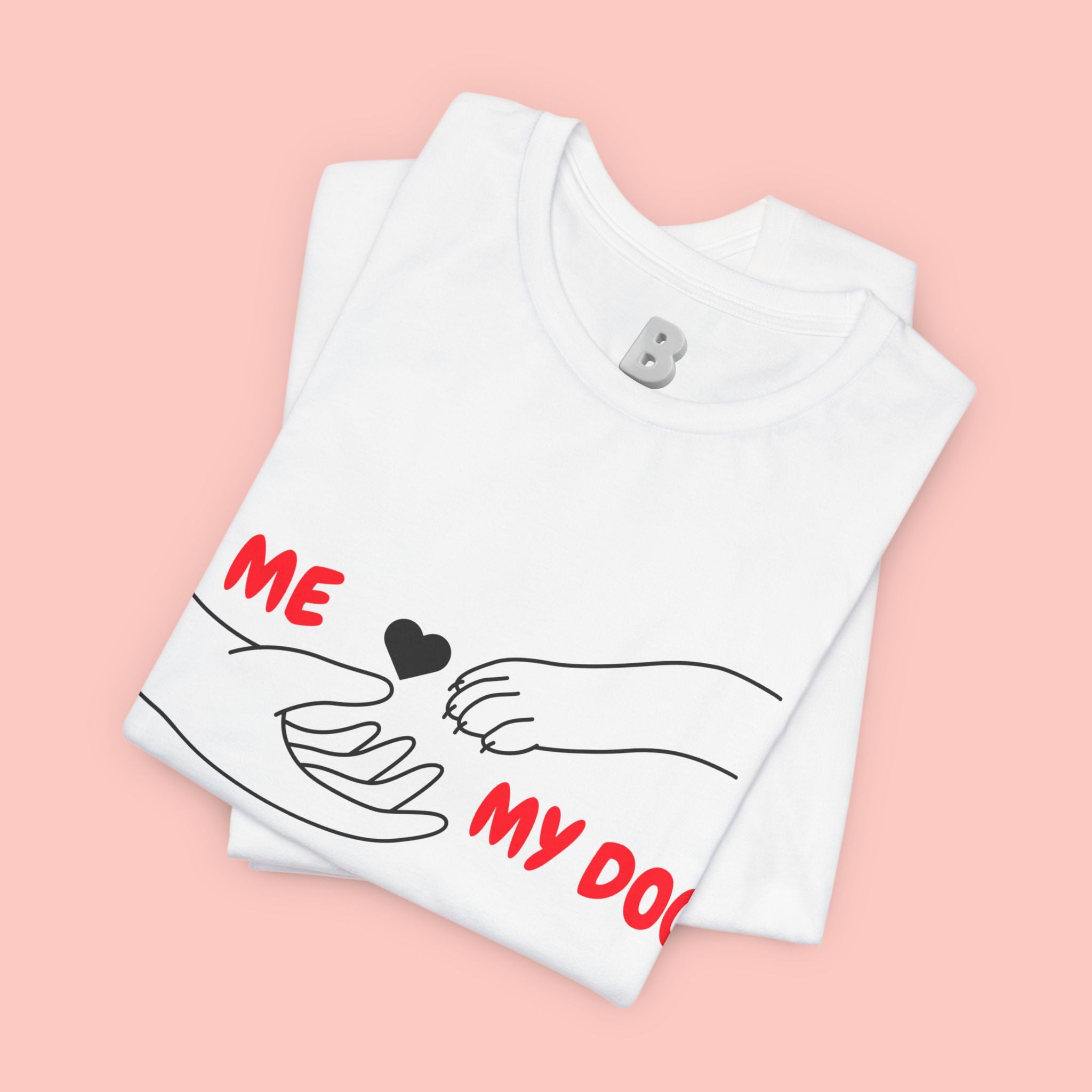 T-Shirt — "Me  My Dog" Minimalist Paw & Hand Illustration