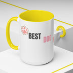 Dog Mom Coffee Mug — Best Dog Mom Ever Accent Ceramic Mug (11oz & 15oz)