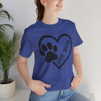 Dog Mom Heart Paw T-Shirt