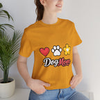 Dog Mom T-Shirt – Heart, Paw & Flower Graphic Tee