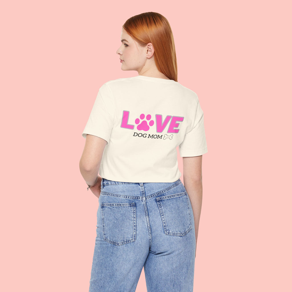 Dog Mom Love T-Shirt — "LOVE" Paw Graphic Tee