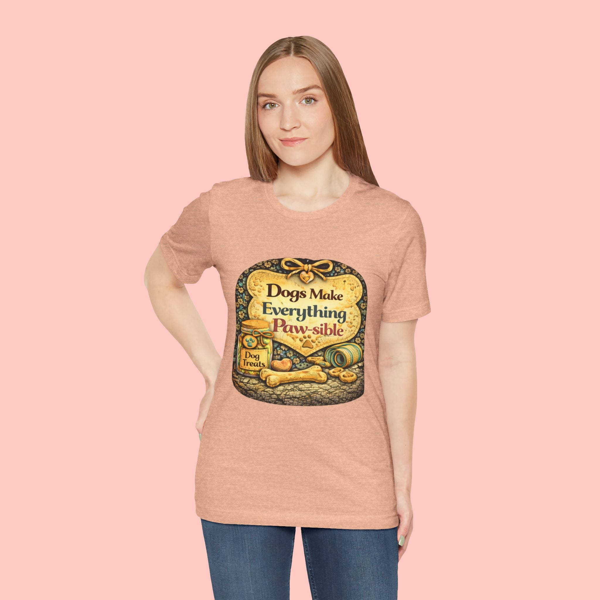 Dog Lover T‑Shirt – "Dogs Make Everything Paw‑sible" Vintage Pet Rescue Tee