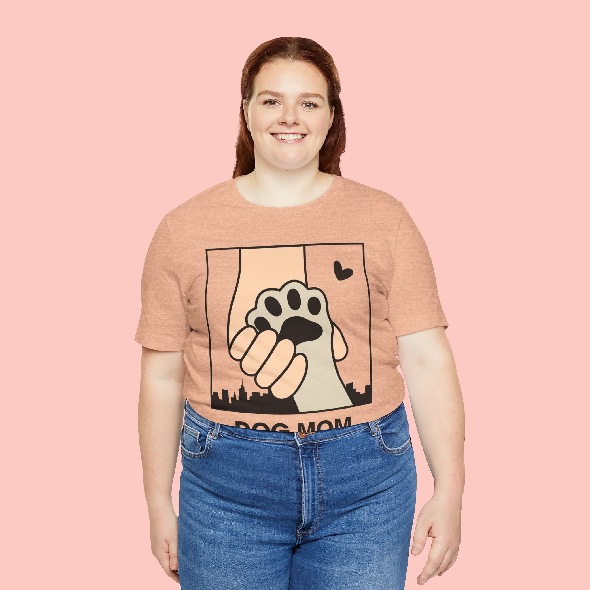 Dog Mom T-Shirt — "Love Your Dog Like a Mom" Paw Print Graphic