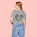 T-Shirt — Heart Pawprint Fingerprint Design (Pet Lover Gift)