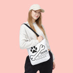 Dog Mama Tote Bag — Paw Print & Bone Graphic Canvas Shopper
