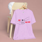 T-Shirt — "Me  My Dog" Minimalist Paw & Hand Illustration