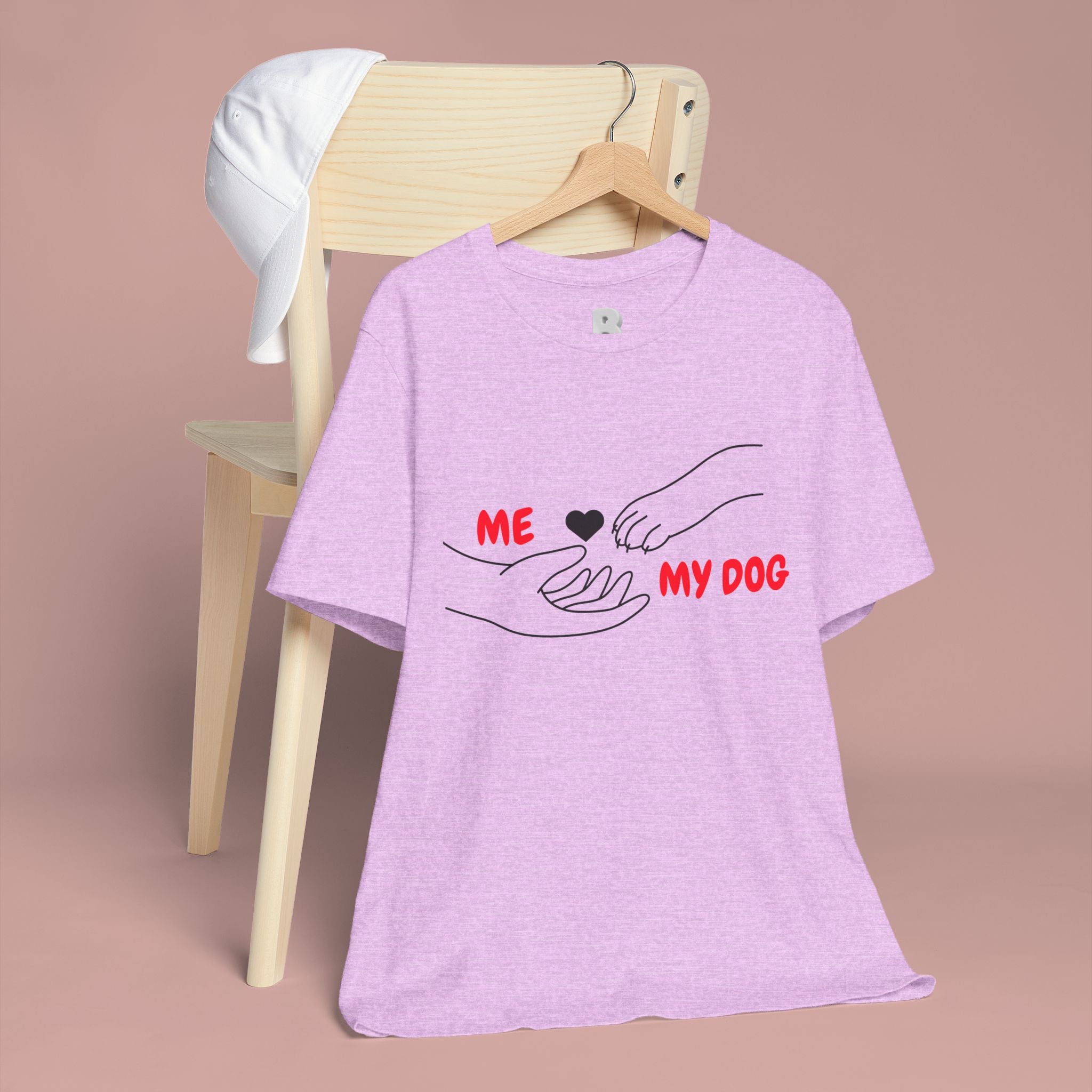 T-Shirt — "Me  My Dog" Minimalist Paw & Hand Illustration