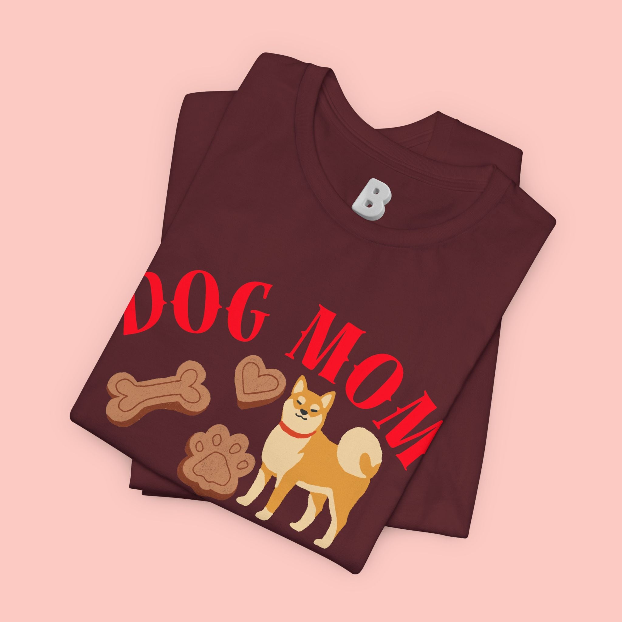 Dog Mom T-Shirt — Cute Shiba & Treats “My Dog Is My Whole World” Tee