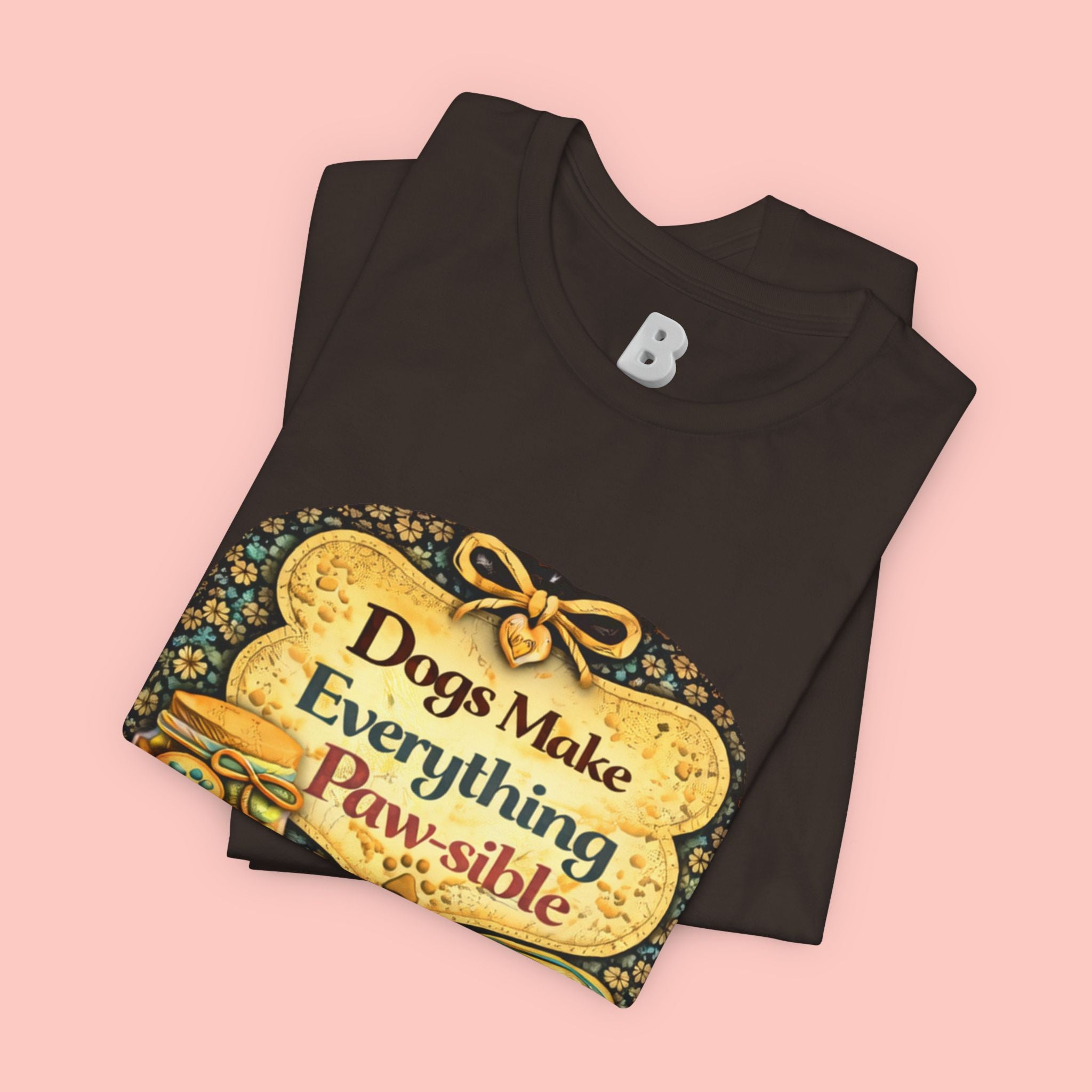Dog Lover T‑Shirt – "Dogs Make Everything Paw‑sible" Vintage Pet Rescue Tee