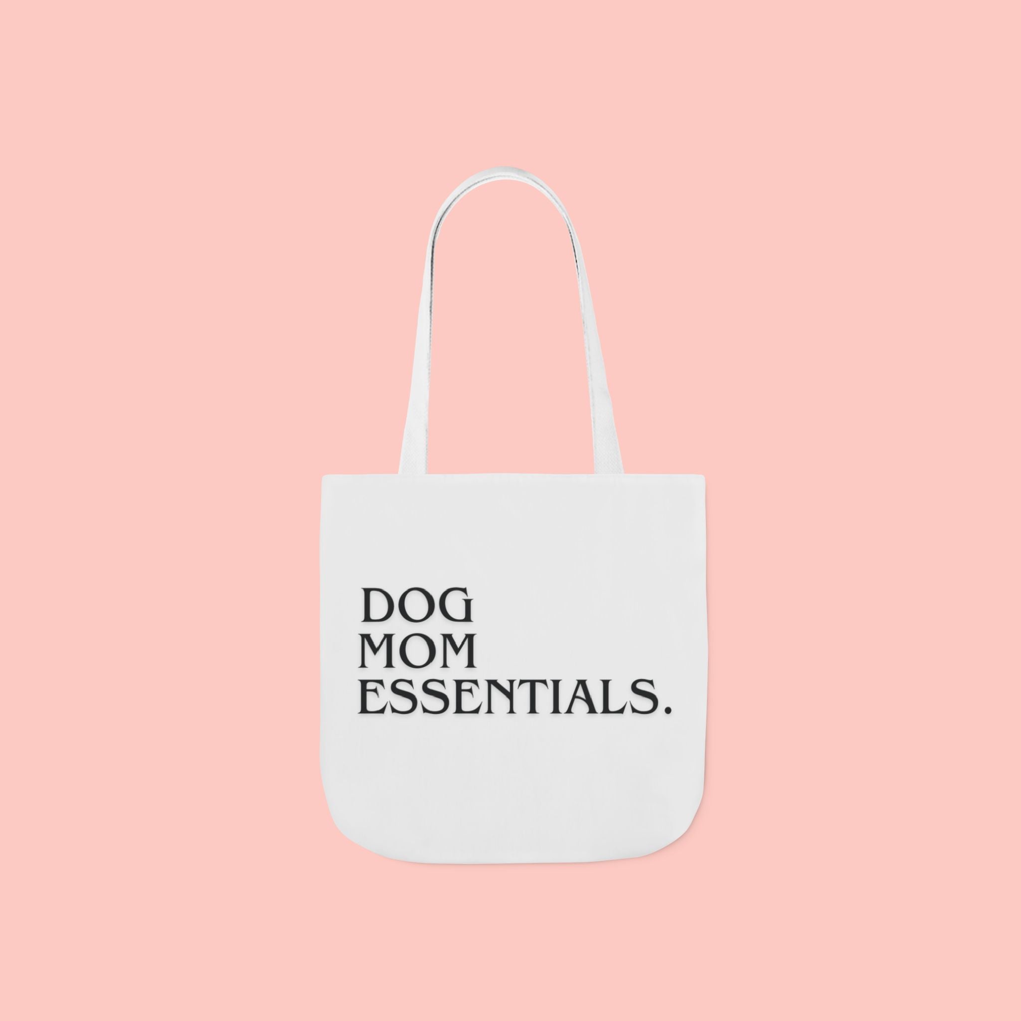Dog Mom Essentials Canvas Tote — Funny Dog Mom Gift Tote Bag