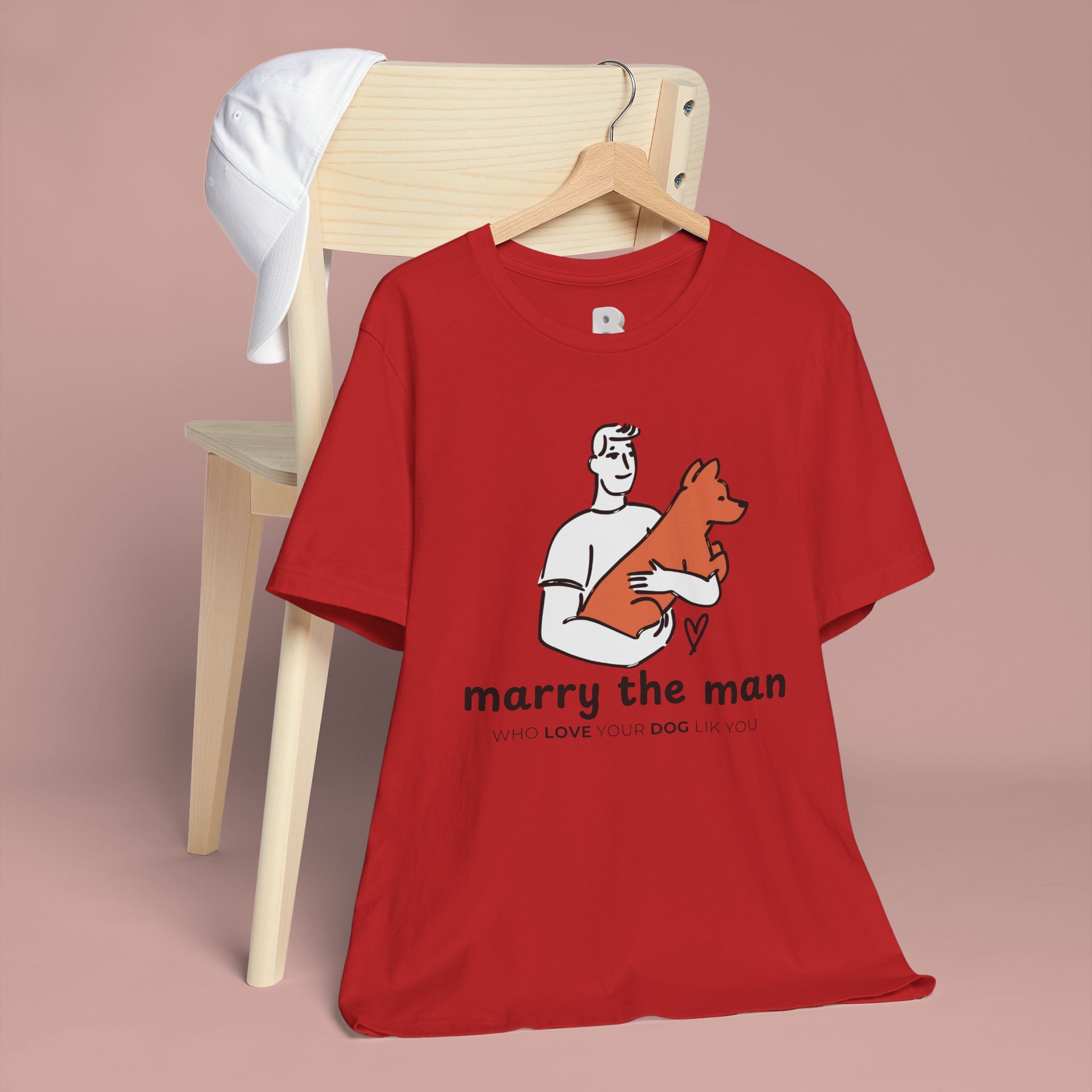 Marry the Man Dog Lover T-Shirt — Cute Couple & Pet Graphic Tee