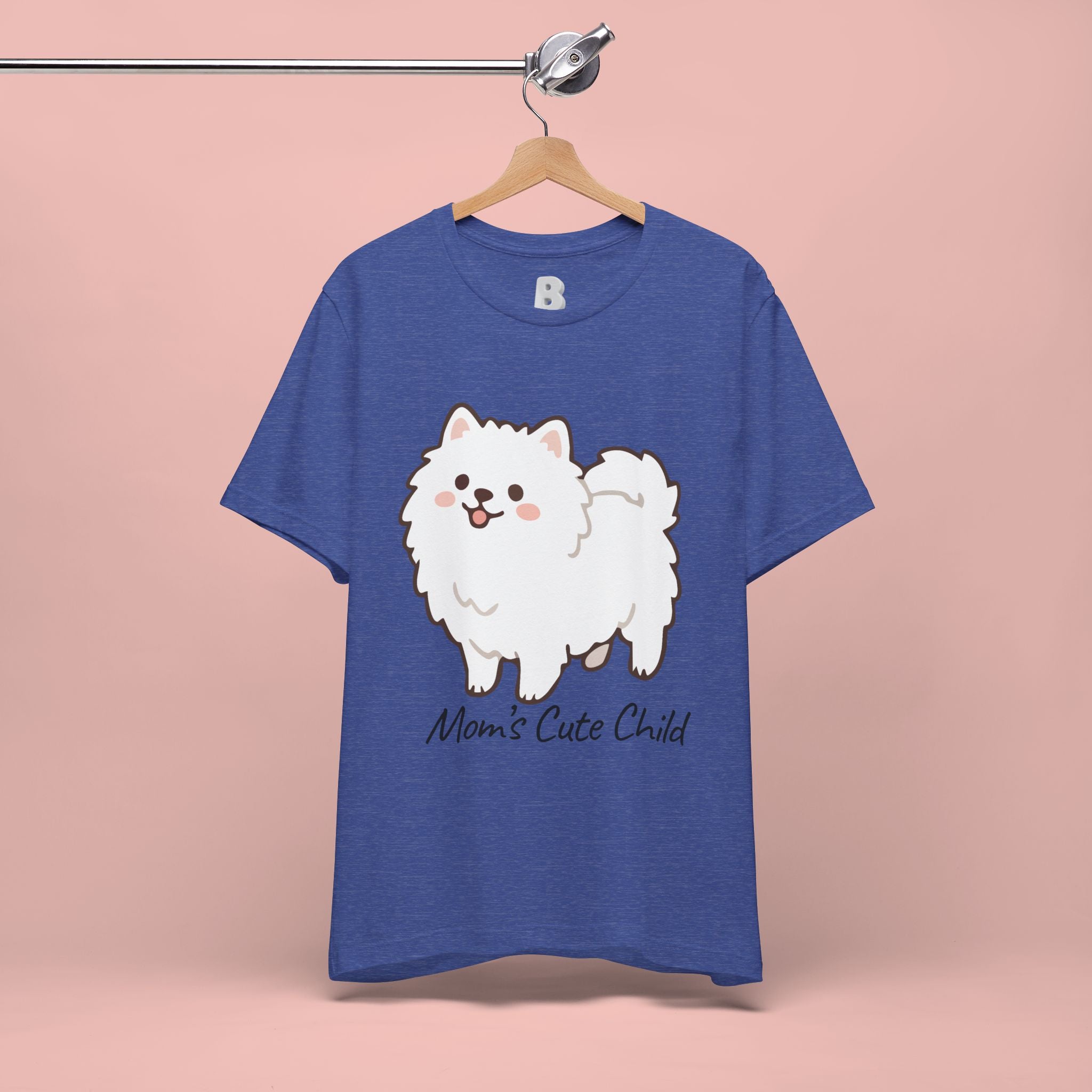 Cute Fluffy Pomeranian Tee — "Mom's Cute Child" Dog T-Shirt