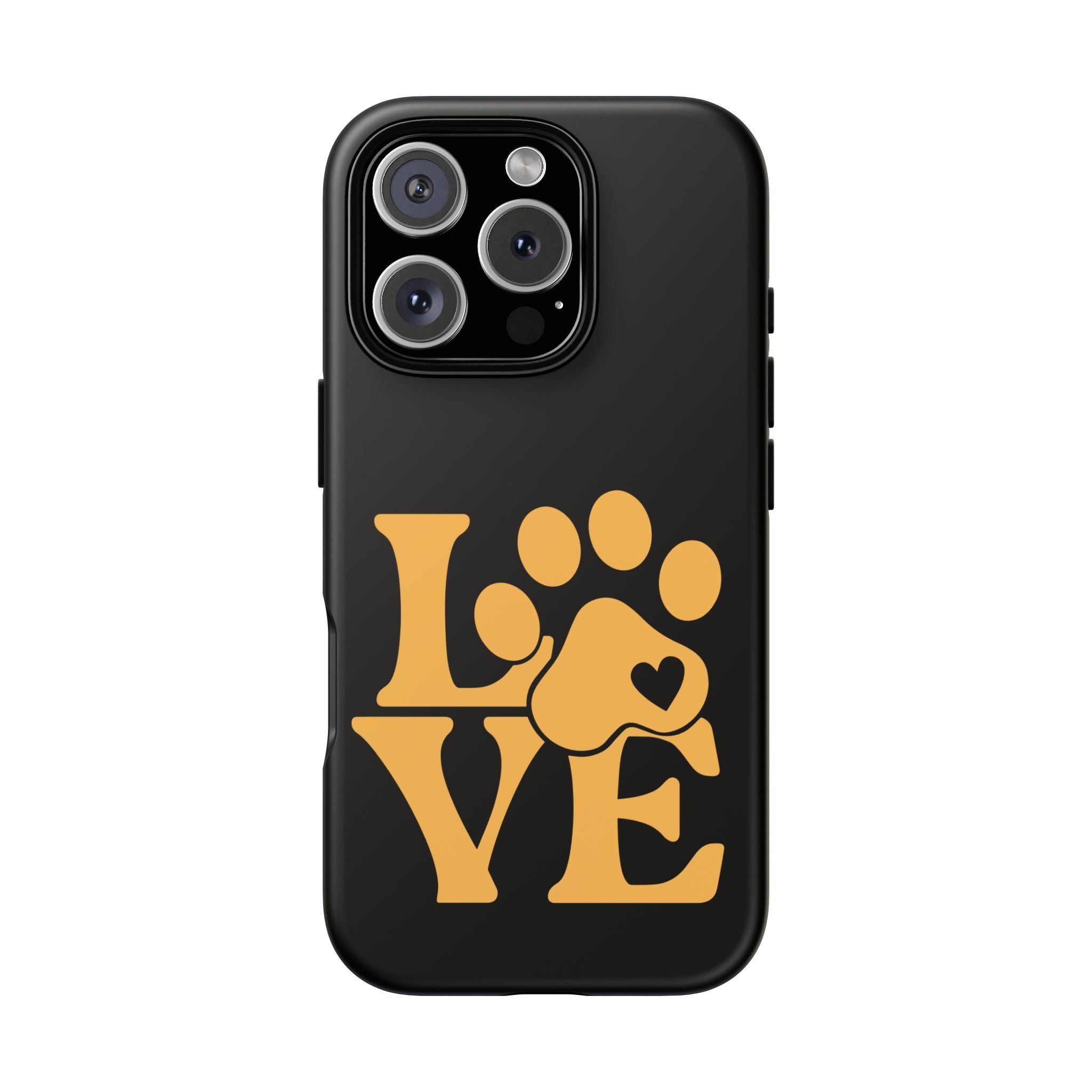 Phone Case — LOVE Paw Print Design (Pet Lover Protective Case)