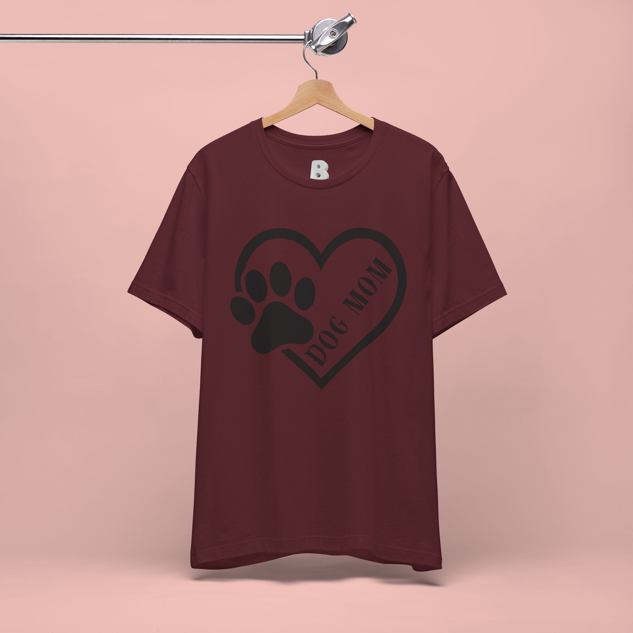 Dog Mom Heart Paw T-Shirt