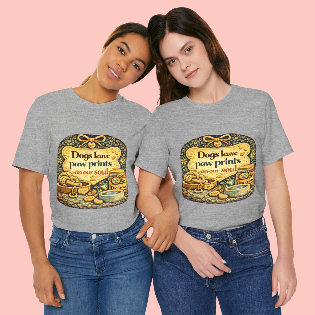 Dogs Leave Paw Prints Tee – Vintage Pet Lover T‑Shirt