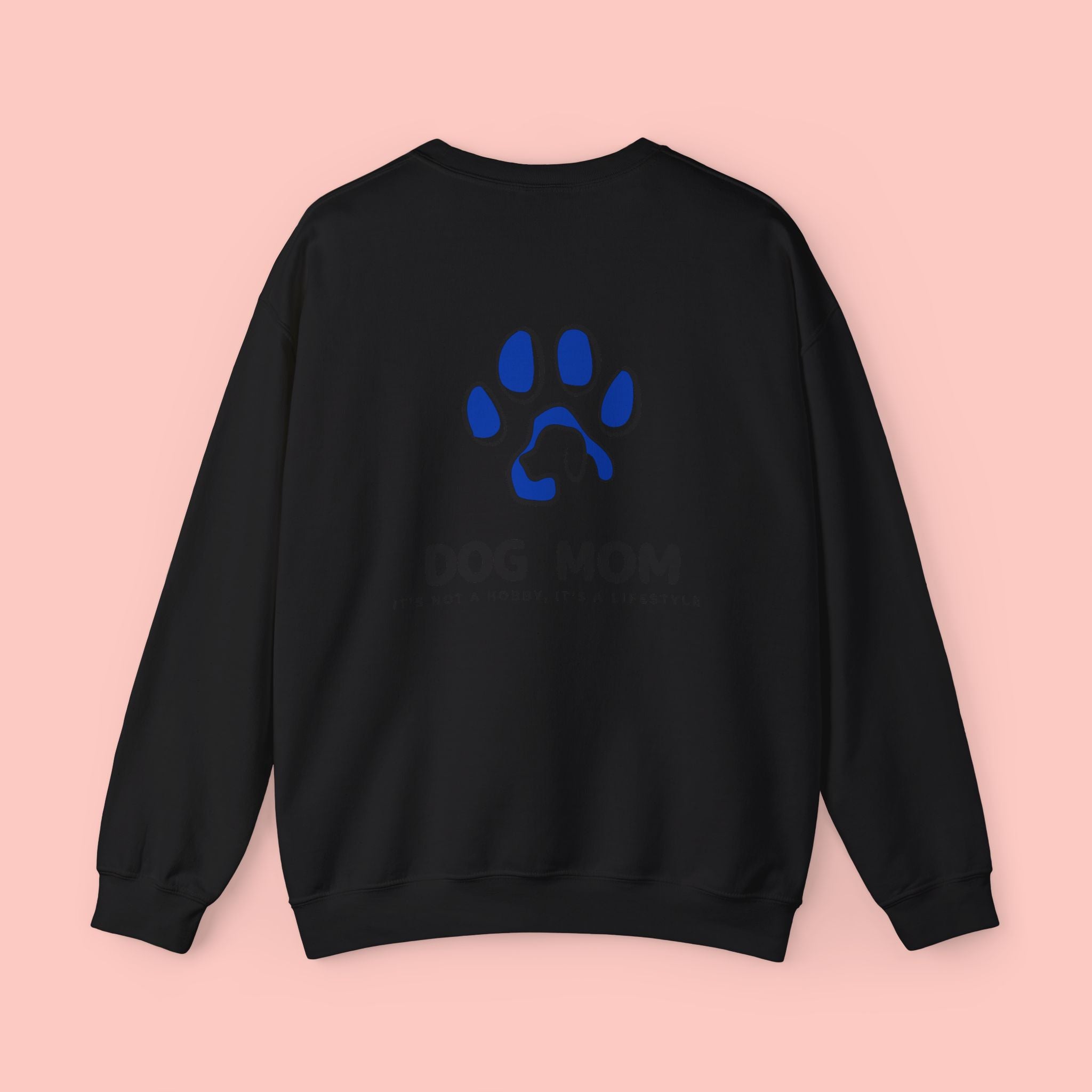 Dog Mom Crewneck Sweatshirt — Blue Paw Graphic