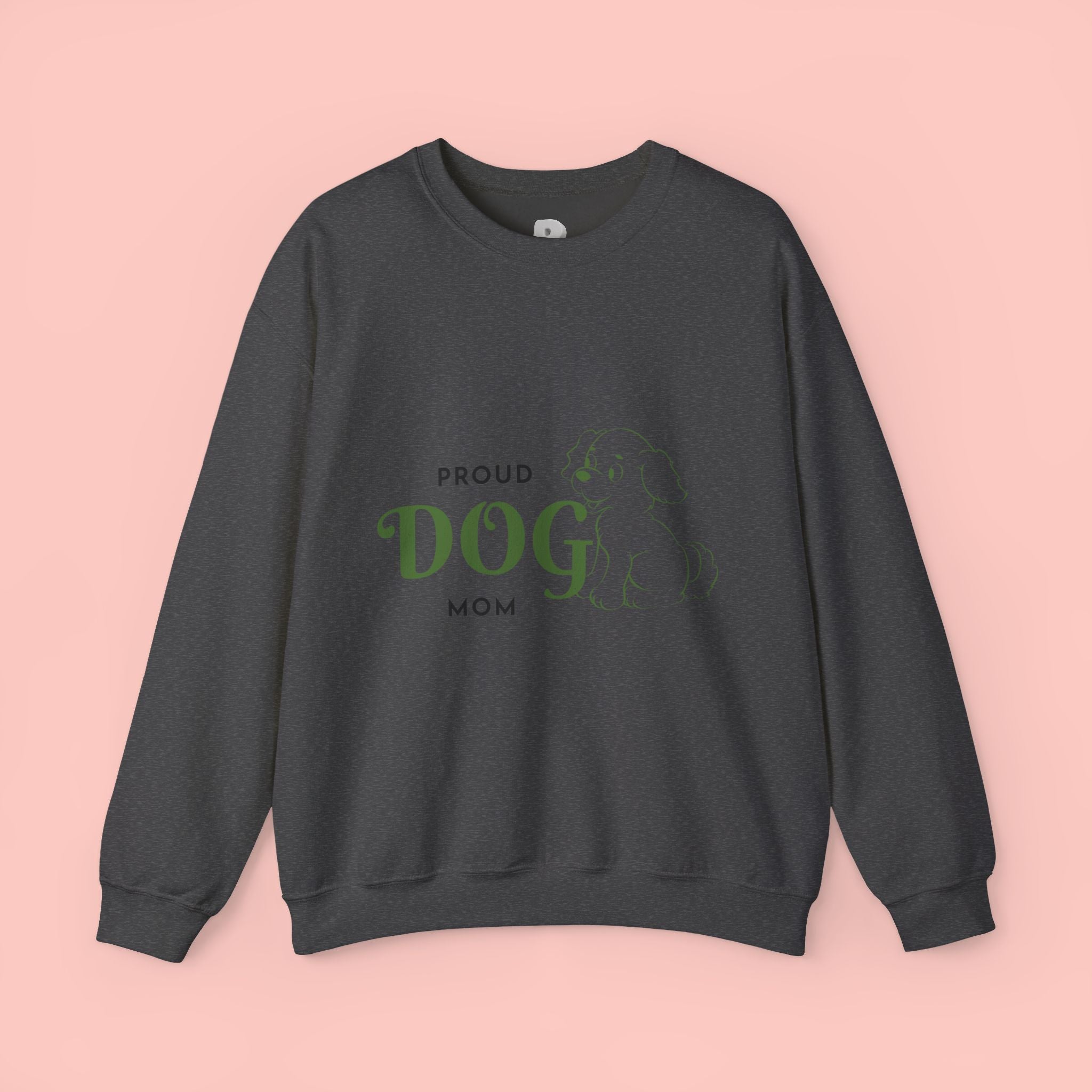 Proud Dog Mom Sweatshirt – Cute Dog Outline Crewneck for Pet Lovers