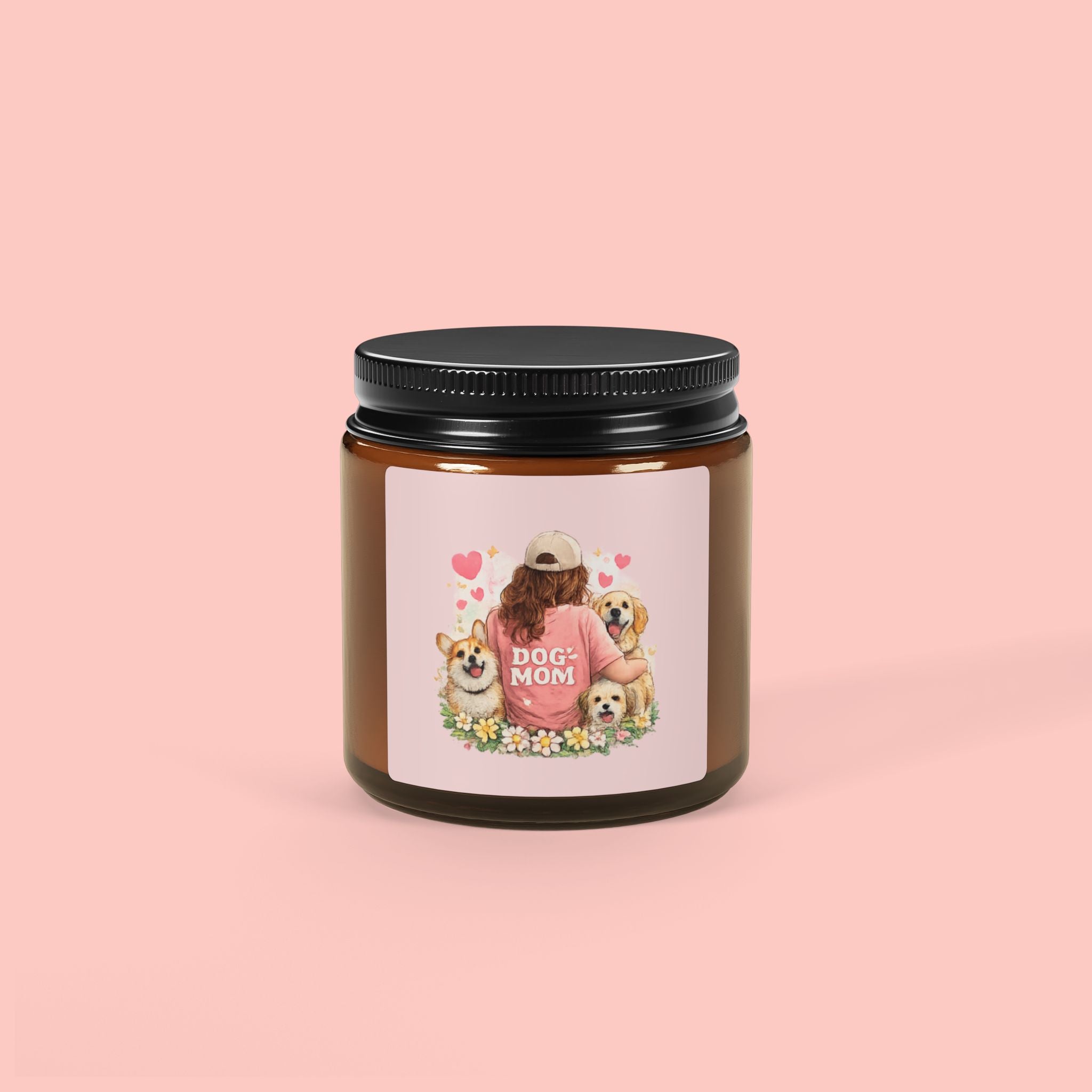 Dog Mom Soy Candle — Amber Jar Scented Candle (Multi-Size)