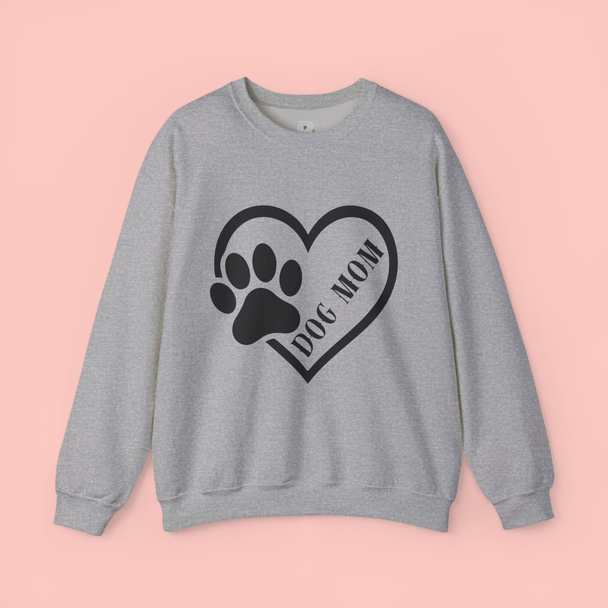 Dog Mom Heart Paw Crewneck Sweatshirt