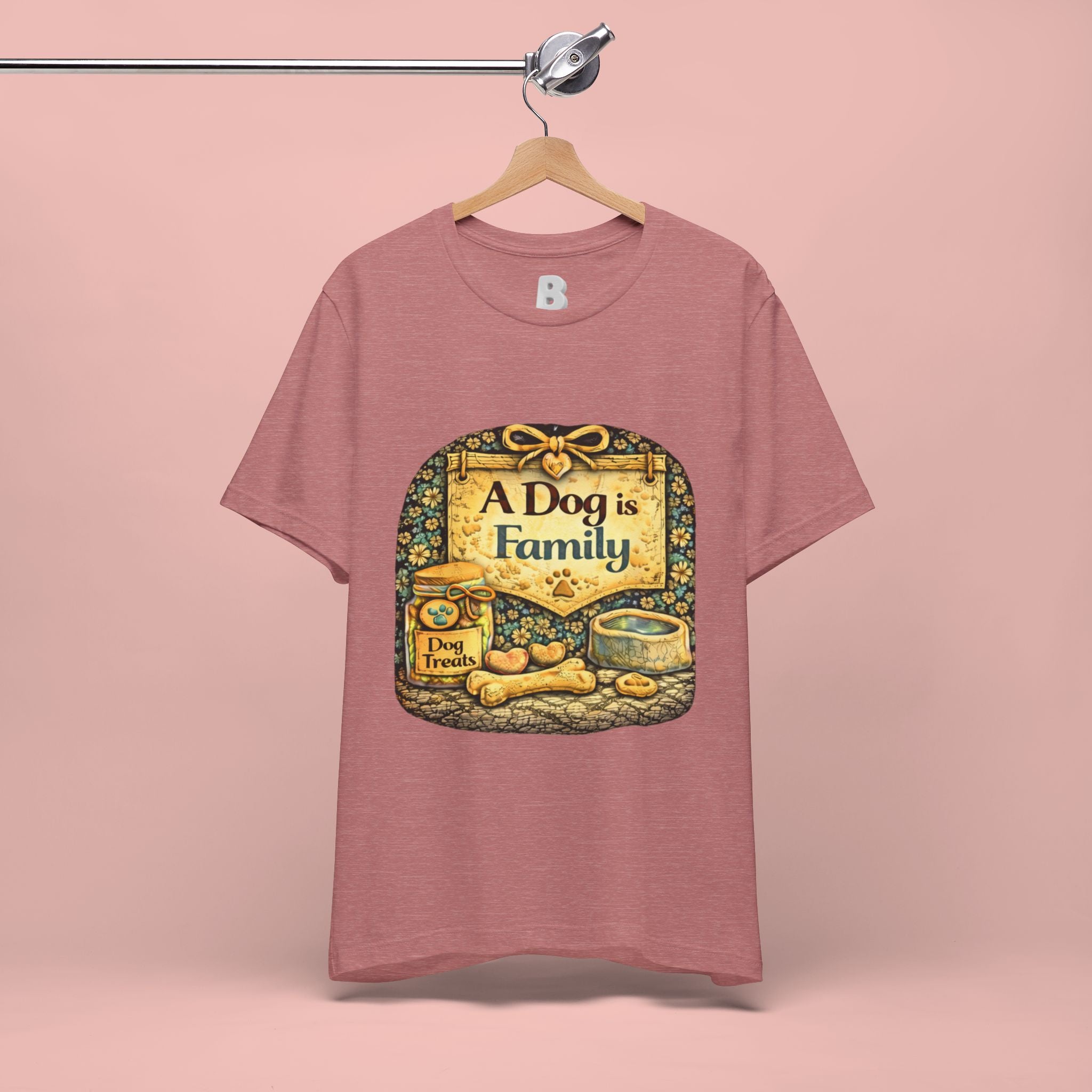 A Dog Is Family T-Shirt - Vintage Pet Lover Tee