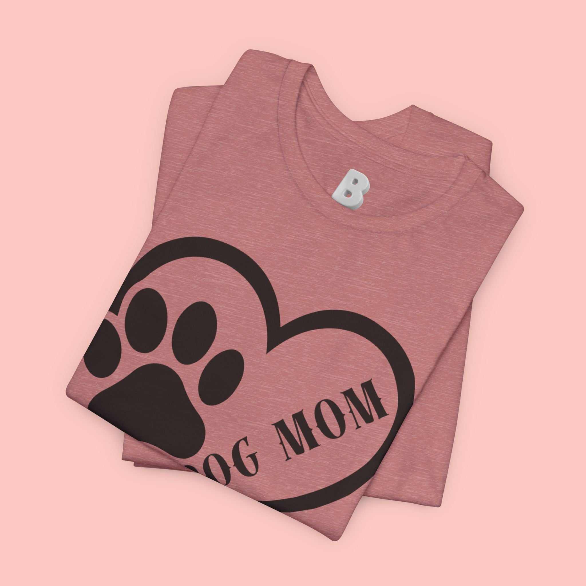 Dog Mom Heart Paw T-Shirt