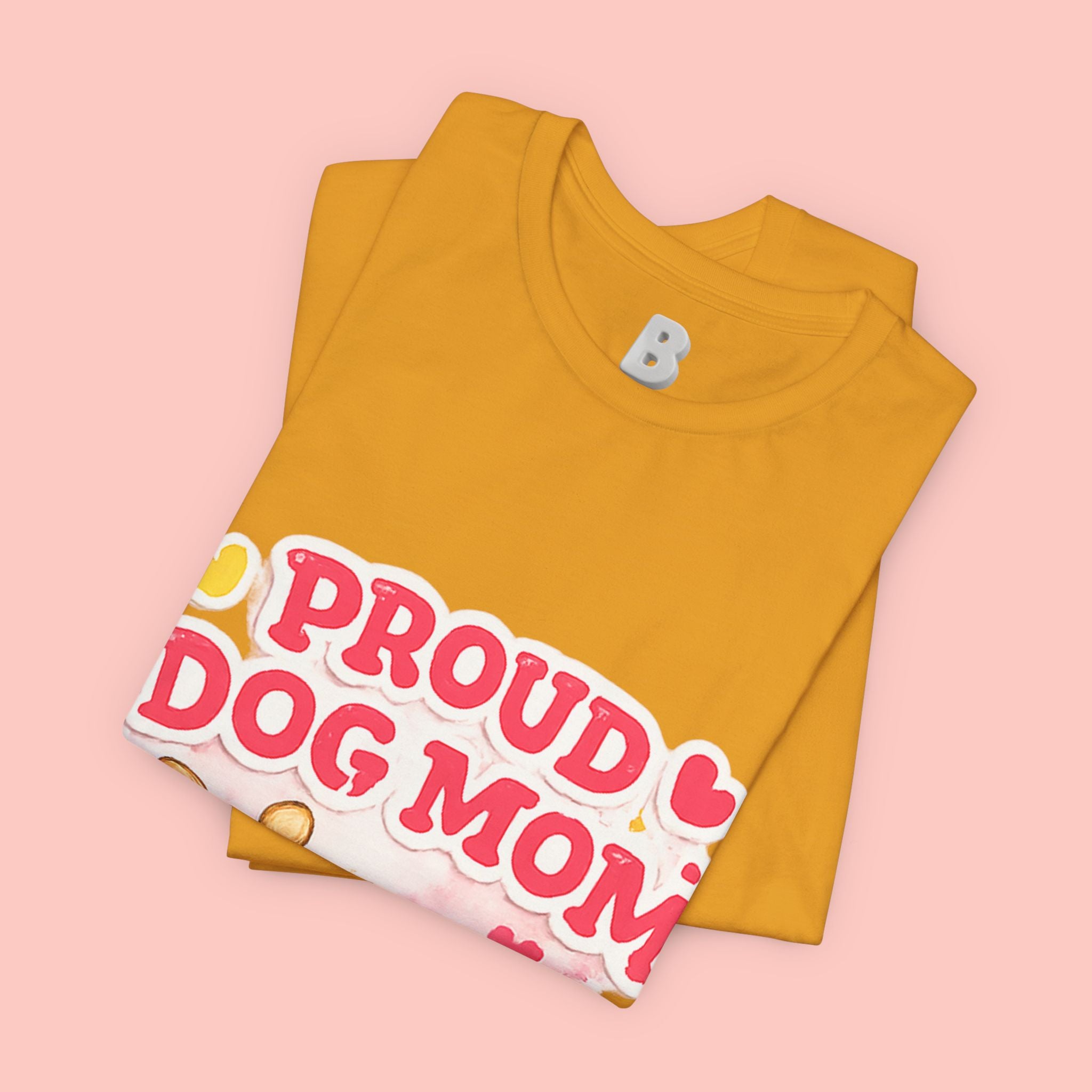 Proud Dog Mom Tee – Floral Retro Heart Design