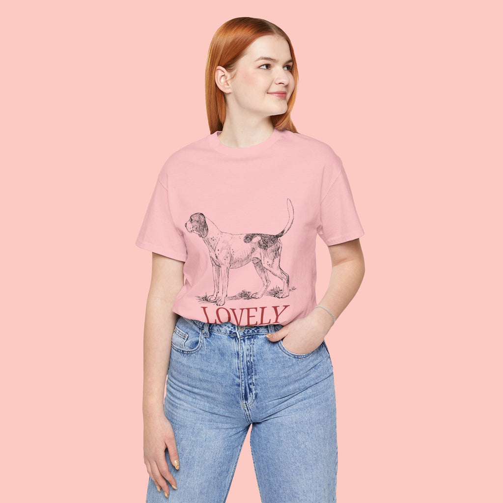 Lovely Dog Mom T-Shirt — Vintage Sketch Dog Graphic Tee