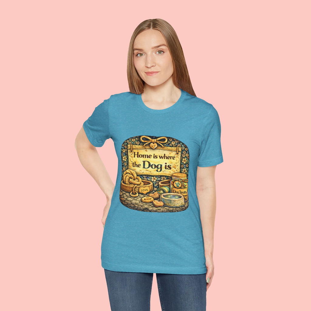 Home Is Where the Dog Is T-Shirt — Cozy Vintage Dog Lover Tee