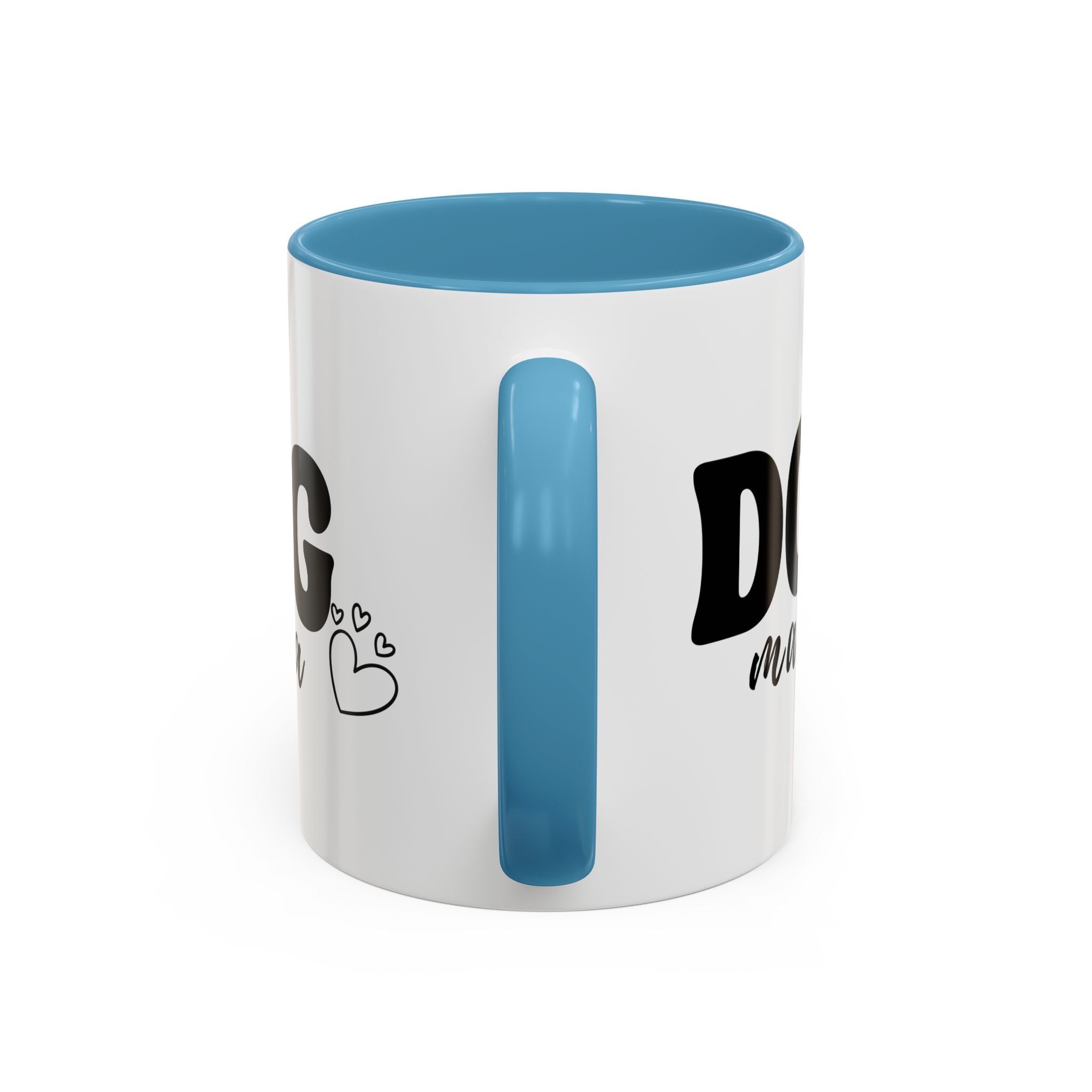 Dog Mama Accent Coffee Mug — Cute Black & White Pet Lover Gift (11/15oz)